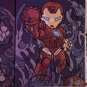 I am Iron man" artist/Anthony Trayer.      16x20 Original artwork